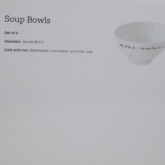 BNIB Epicure Soup Bowls 4 Piece Set - Picture 4 of 6